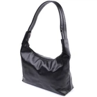 Практичная женская сумка на плечо из гладкой натуральной кожи Shvigel Bag 22828 Черная