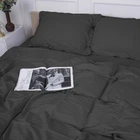 Комплект постельного белья MirSon Satin Stripe 30-0012 Dark Gray 175х210 Двуспальный (2200005251973)