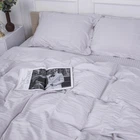 Наволочка с ушками MirSon Satin Stripe 30-0010 Light Gray 70x70 см (2200005251249)