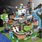 Конструктор Майнкрафт 587 деталей+персонажі, дитячий набір Minecraft My World Mineworld Печера SJ82003