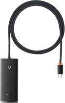 Хаб разветвитель мультипортовый адаптер Baseus Lite Series USB-C - 4*USB-A 3.0 + USB-C (WKQX030401) черный