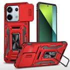 Ударопрочный чехол Epik Camshield Army Ring для Xiaomi Poco X6 Pro Красный / Red