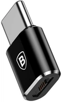 Адаптер перехідник Baseus Micro USB Female To Type-C Male Adapter Converter 2.4A Швидка зарядка (CAMOTG-01) Black