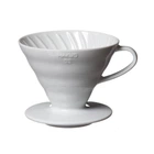 Воронка Пуровер Hario V60 02, керамічна, для приготування кави, Білий, 400 мл