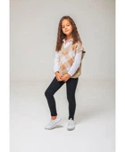 Жилетка для девочки ART KNIT Ромб бежевая, 140-146см 026846