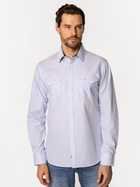 Koszula męska bawełniana eleganska Lee Cooper Malt-Kl21 XL Błękitna (5905991733140)