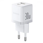 МЗП Baseus Palm Fast Charger Type-C+USB 30W (With Cable Type-C to Type-C 60W 1m) white