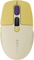 Мышь Canyon MW-26 LCD Silent Wireless/Bluetooth Yellow (CNS-CMSW26Y)