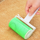 Силіконовий липкий ролик валик для чищення одягу Roller Brush Green