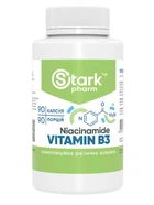 Вітамін B3 Stark Pharm Niacinamide, ніацин, ніацинамід, вітамін B3 без ефекту почервоніння Vitamin B3 500 мг 90 капсул (22393)