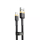 Кабель Baseus Cafule Lightning 2.4A 1m золото-чорний CALKLF-BV1