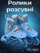 Роликові ковзани розсувні FEI BAO SK-318 L (39-42) (поліестер, PVC, колесо-PU світ., Синій)
