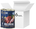 Opakowanie mokrej karmy dla psów John Dog z wołowiną, królikiem i jeżeynami 6 szt x 400 g (5903246848779)