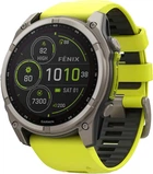 Спортивний годинник Garmin Fenix 8 51mm Solar Sapphire Titanium w. Amp Yellow/Graphite Silicone Band (010-02907-20/21)