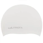 Шапочка для плавання силиконова для дорослих YINGFA C0081 (силикон, розмір L, білий)