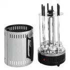 Электрошашлычница Domotec BBQ на 6 шампуров для дома и дачи 1000W Черный