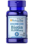 Витамины для кожи, ногтей и волос Puritan's Pride Biotin 10,000 мкг 50 капсул (102943)