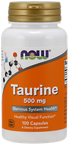 Амінокислота Now Foods Taurine 500 мг 100 вегакапсул