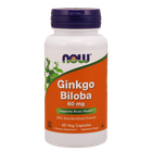 Натуральная добавка Now Foods Ginkgo Biloba 60 мг 60 Капсулы