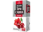 Чай пакетований фруктовий та трав`яний ТРИ СЛОНА "Вишня" Каркаде з ягодами та ароматом вишні 20 пакетиків
