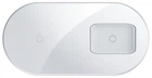 Беспроводное зарядное устройство Baseus Simple 2in1 Wireless Charger Pro Edition iPhone / Airpods Pro Белое