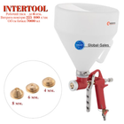 Пневмопистолет для нанесения цемента Intertool пластиковый бак 7000 мл (PT-0402)