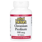 Пиколинат хрома Natural Factors Chromium Picolinate 500 mcg, 90 таблеток для контроля сахара и аппетита