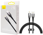 Кабель Baseus Glimmer Series Fast Charging Data Cable USB to Lightning 2.4A 1m Black (CADH000201)