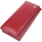 Элегантный кошелек для женщин с монетницей из натуральной кожи ST Leather Wallet 23107 Бордовый