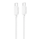 Кабель USB Type-C до USB Type-C / Провід шнур Юсб Тайп сі на Юсб Тайп сі для швидкої зарядки та передачі даних 1м White U3