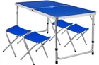 Стіл та стільці Folding Table T-02 Синій для дому, для відпочинку, для дачі, для кемпінгу