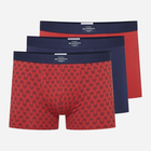 Zestaw majtek męskich typu bokserki 3 szt Henderson Oxbow 42749-MLC 2XL Granatowy/Czerwony (5903972382523)
