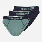 Набір трусів сліпів чоловічих бавовняних 3 шт Henderson Scope 43172-MLC 2XL Темно-синій/Зелений (5903972519097)