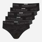 Zestaw majtek męskich typu slipy 5 szt Henderson Soul 43177-MLC 2XL Czarny/Grafitowy (5903972519240)
