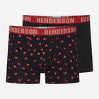 Набір трусів боксерів чоловічих бавовняних 2 шт Henderson Spot 42595-MLC M Чорний (5903972380338)