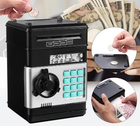 Сейф-копилка электронный детский Number Bank Черная