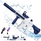 Детский электрический аккумуляторный водяной автомат с прицелом Water Gun M416 Синий