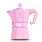 Кофеварка гейзерная для плиты алюминий 3 чашки Bialetti розовая