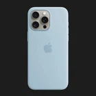 Чехол силиконовый OEM Silicone Case with MagSafe для Apple iPhone 15 Pro Max Light Blue