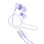 Наушники с микрофоном вставные HOCO M107 Discoverer universal earphones фиолетовые