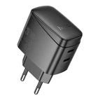 Мережевий зарядний пристрій Hoco CS62A GaN PD45W/3A 2Type-C із швидкою зарядкою Black