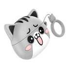 Бездротові навушники Bluetooth Hoco EW48 вакуумні з мікрофоном і чохлом у вигляді котика в комплекті Grey