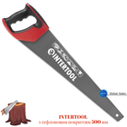 Ножовка по дереву Intertool 500 мм тройная заточка 7T х 1" с тефлоновым покрытием (HT-3109)