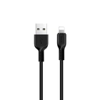 Кабель HOCO X20 USB to Lightning 2.4A 1m PVC TPE connectors Black (6957531068808)