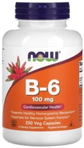 Витамин В6 пиридоксин NOW Vitamin B-6 100 мг 250 вегетарианских капсул в упаковке (ARE-574025)