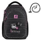 Шкільний рюкзак для дівчинки Kite Education teens K25-8001L-2 сірий