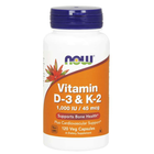 Вітамін D-3 & K2 120 капс - NOW Foods