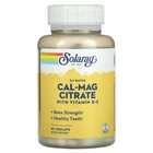 Вітаміни і мінерали Solaray Cal-Mag Citrate with Vitamin D-2 2:1 Ratio 90 вег капсул