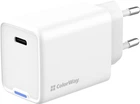 Пристрій зарядний мережевий Colorway GaN Mini 45W PD Port PPS USB-C біле