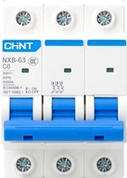 Автоматический выключатель CHNT NXB-63 3P C6, 6A (YT40719)